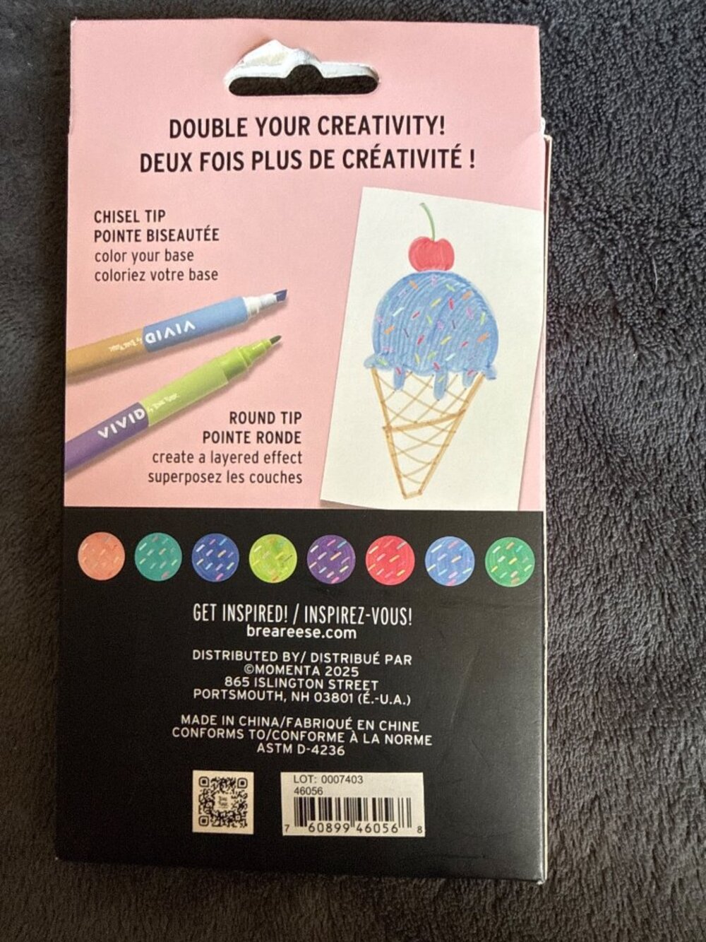 Vivid By Brea Reese Layering Markers 8 Pcs Dual Tip 16 Colors Chisel & Round Tip - Picture 2 of 2